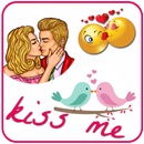 Kiss Me Love emoji & Stickers APK