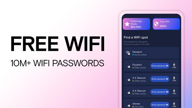 WiFi Passwords: Instabridge poster