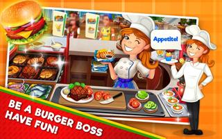 Fast Food Cooking master game:Burger Cooking maker imagem de tela 1