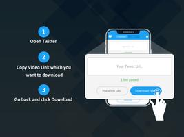 Video downloader for Twitter Affiche