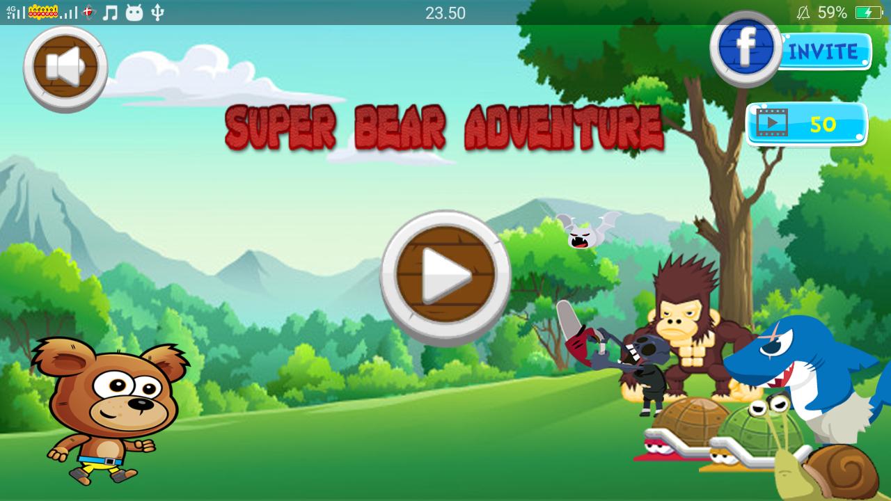 Игра super bear adventure играть