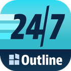 Outline 24/7 أيقونة