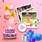 Birthday Photo Frame With Song ícone