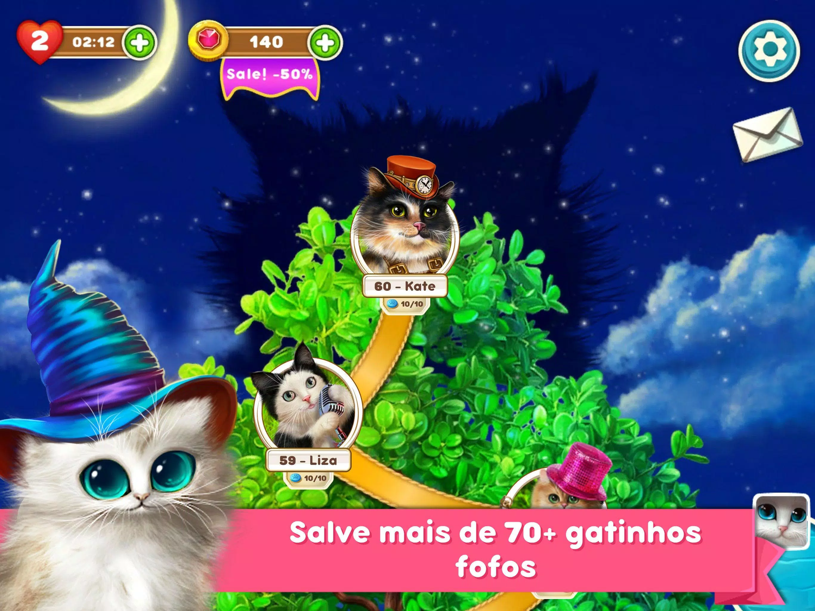 Download do APK de Gatos Fofos: Aventura Mágica para Android