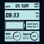 Digital clock & Mobile info