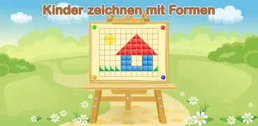 Kinder zeichnen mit Formen