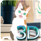 Interactive Cat 3D Anime Live Wallpaper ikon