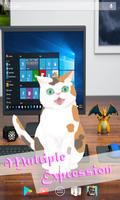 Interactive Cat 3D Anime Live Wallpaper syot layar 1