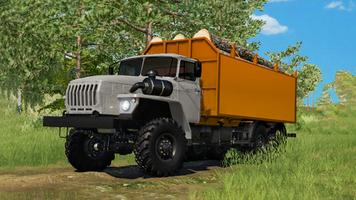 Game sim mengemudi truk Rusia screenshot 1