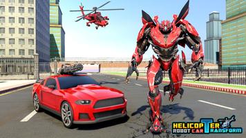 Police Helicopter Robot Car Transform Robot Games تصوير الشاشة 2