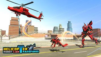 Police Helicopter Robot Car Transform Robot Games تصوير الشاشة 3