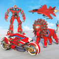 Lion Robot Transform War : Light Bike Robot Games