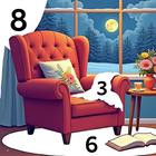 Interior Color by Number Book أيقونة