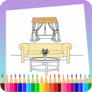 APK House Interior Coloring Book