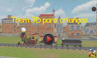 Jogo de trem 3D para crianças Cartaz