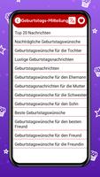 Geburtstagsnachrichten skarten Plakat