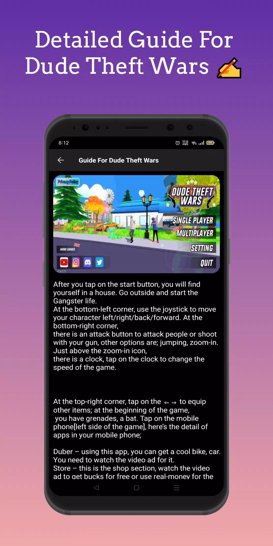 Dude Theft Wars MOD APK (Free Shopping) in 2023