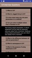 C# Interview Questions capture d'écran 3
