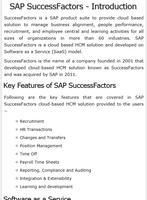 Learn SAP Sucessfactors screenshot 1