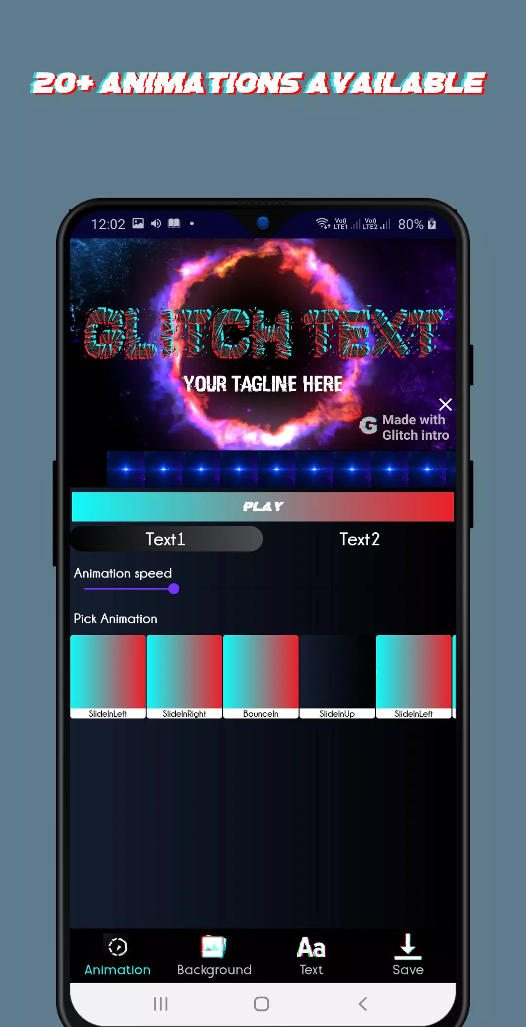 Gaming Intro Maker - Glitch Logo Text Animation for Android - Download