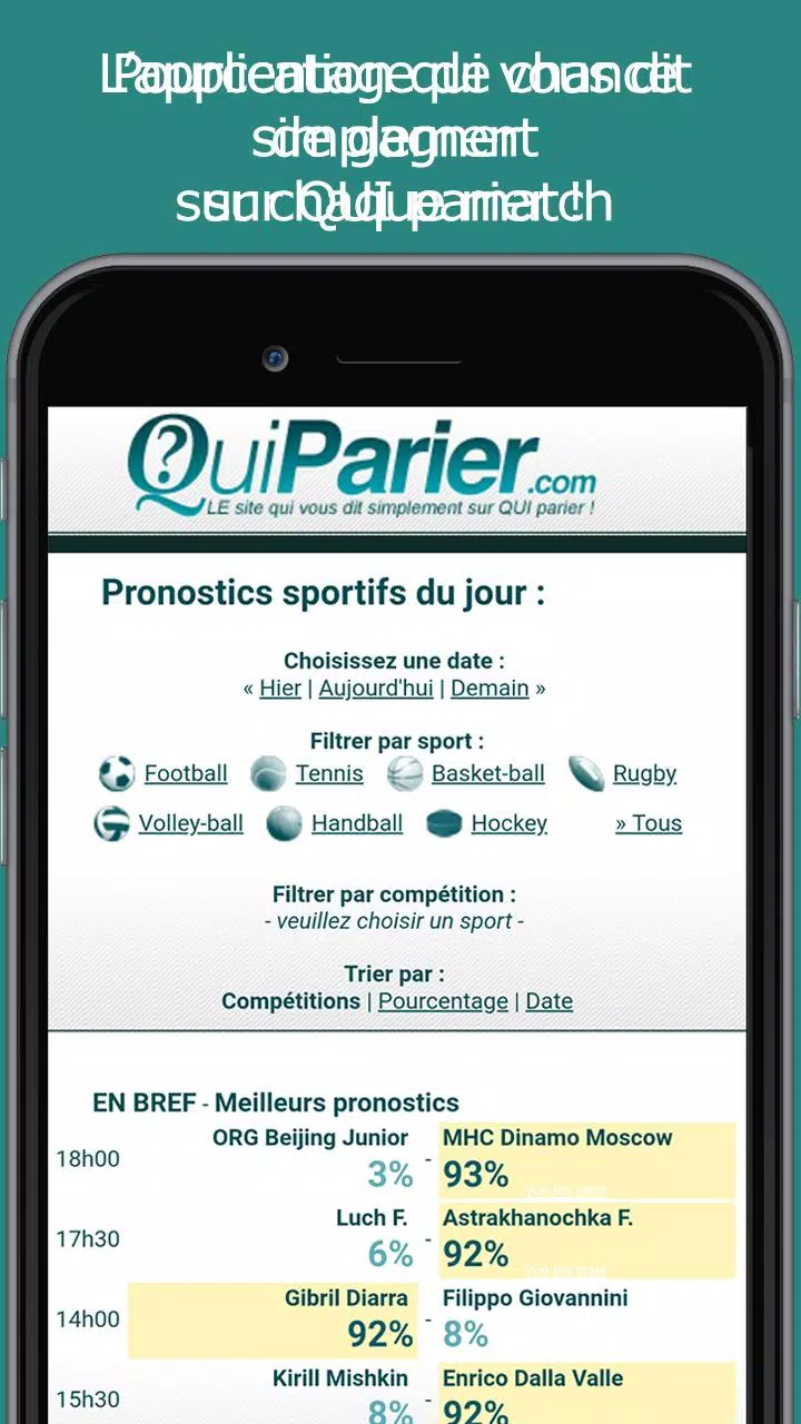 QuiParier ? Pronostic sportif APK for Android Download