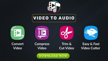 Video to MP3, M4A, AAC, OGG, WAV, FLAC Converter Affiche