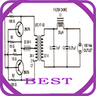 inverter circuit diagram simple icon