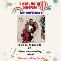 Birthday Video Invitation Make screenshot 1