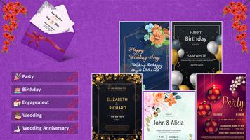 Creador de tarjetas de fiesta Poster