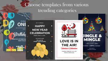 Invitation Card Maker Design الملصق