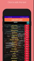 برنامه‌نما UK City List عکس از صفحه