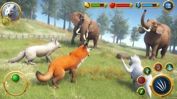 Virtual Arctic Fox Family Sim Affiche