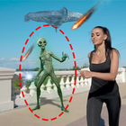 UFO Alien In Photo icon
