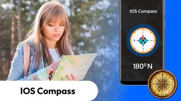 iOS Compas- iOS 16 iCompass Affiche