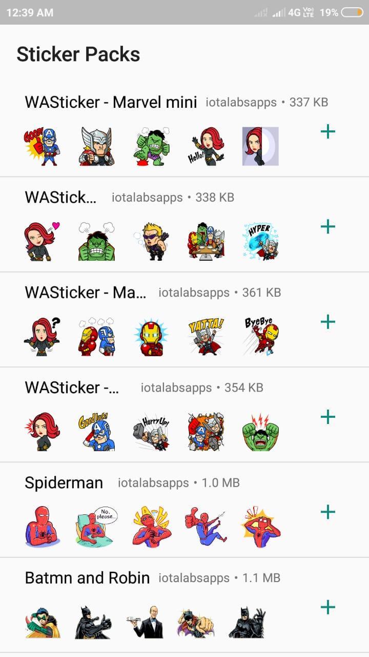 Sticktime Whatsapp Marvel Stickerswastickerapps For Android