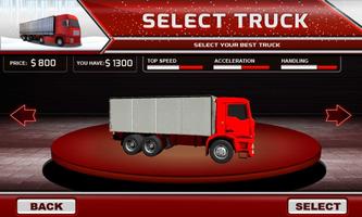 route un camion 3D Affiche