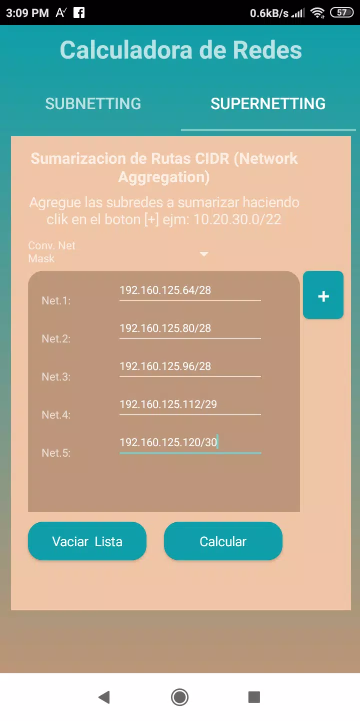 Descarga de APK de Calculadora VLSM / SUPERNETTING para Android