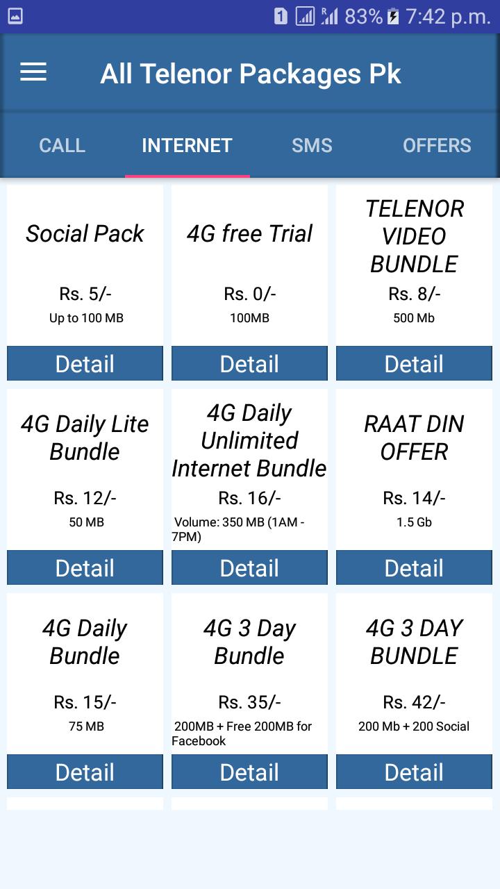 All Telenor Packages Pk APK for Android Download