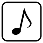 Plug in music Theme - B & W-icoon