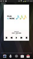 Plug in music Theme - B & W โปสเตอร์
