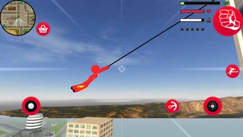 Iron Stickman Rope Hero Fighting Gangstar Crime captura de pantalla 3