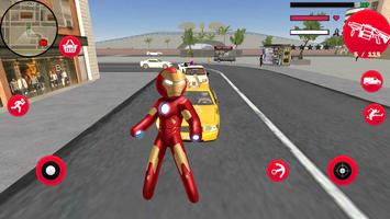 Iron Stickman Rope Hero Fighting Gangstar Crime Poster