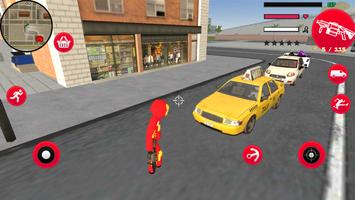 Iron Stickman Rope Hero Fighting Gangstar Crime captura de pantalla 1