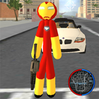 Iron Stickman Rope Hero Gangst آئیکن