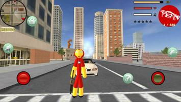 Iron Stickman Rope Hero Gangst پوسٹر