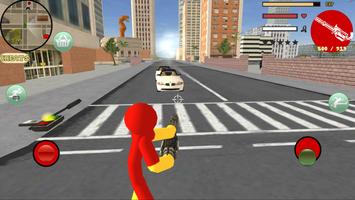 Iron Stickman Rope Hero Gangst تصوير الشاشة 2