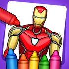 Iron Hero Superhero Coloring icon