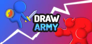 Draw Army! Esboço de soldados
