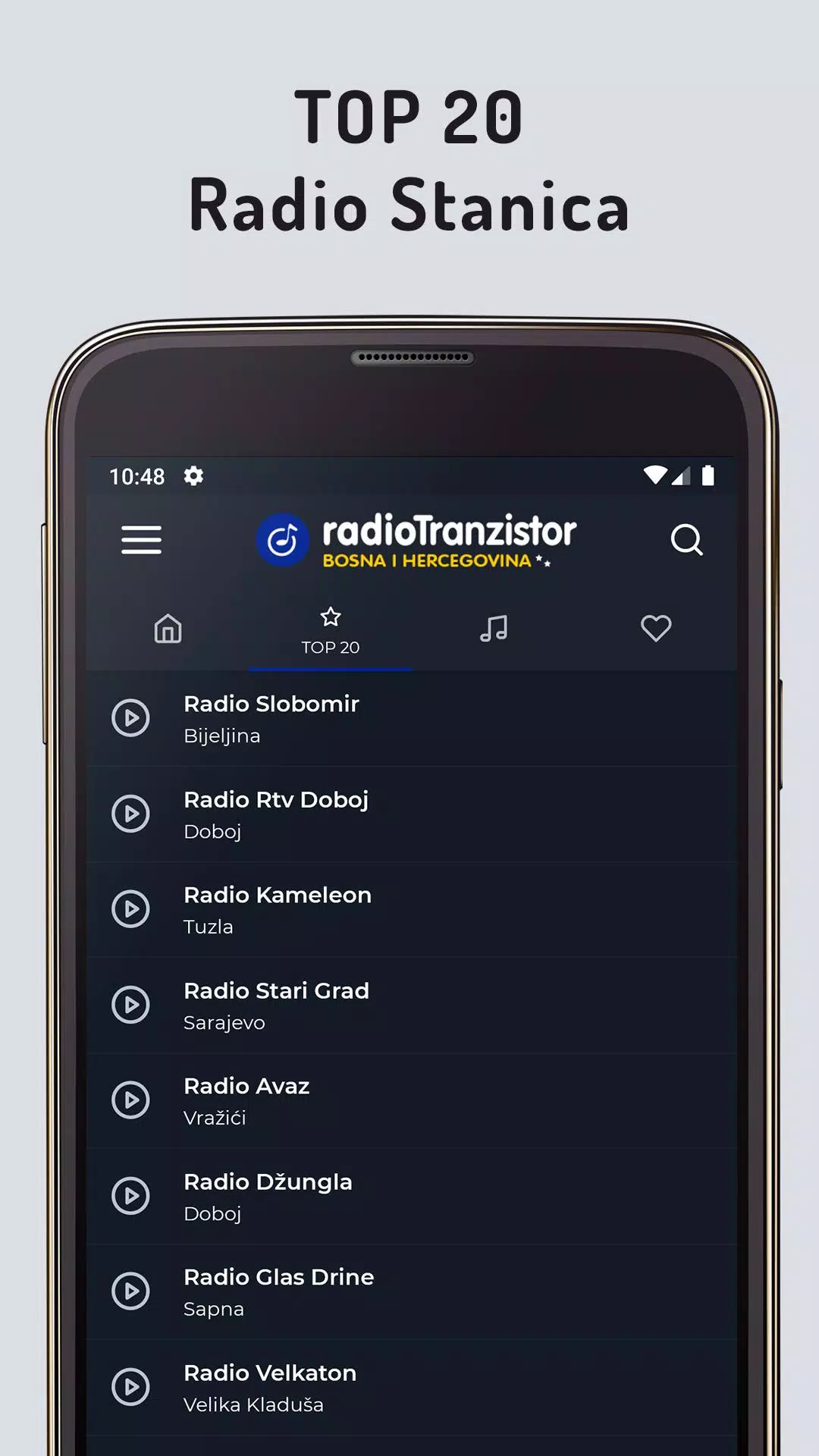 Descarga de APK de Radio Tranzistor Radio Stanice Bosna i Hercegovina para  Android