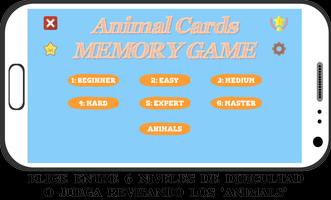 Animal Cards Juego de Memoria Poster